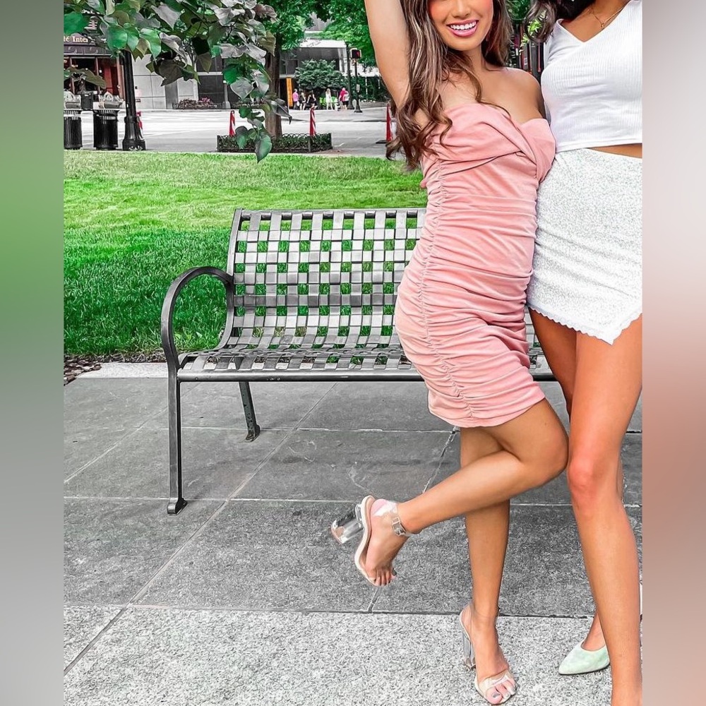 Fashion Nova Pink Strapless Dress